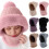Women's Windproof Knitted Hat and Scarf Set with Fleece 5