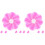 24Pcs Durable Pink Cheer Pom Poms Plastic Handled Performance Decor 4
