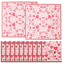 Herzförmige Valentins-Servietten, Weichholzfaser, 40er-Packung