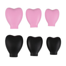 Protège-pinceaux à paupières en silicone rose, lot de 2