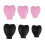 Capa de silicone rosa para pincel de sombra (pacote com 2) 1