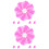 24Pcs Durable Pink Cheer Pom Poms Plastic Handled Performance Decor 7