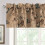 Cuirtín Dorcha Bláthanna Valance52" x18" 1