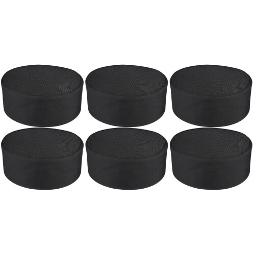 Gorros de chef de tela transpirable (6 unidades)