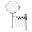 2Pcs Wall Mounted Silver Makeup Mirror Swivel with 3X Magnification 8