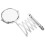 2Pcs Wall Mounted Silver Makeup Mirror Swivel with 3X Magnification 9