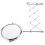 2Pcs Wall Mounted Silver Makeup Mirror Swivel with 3X Magnification 10