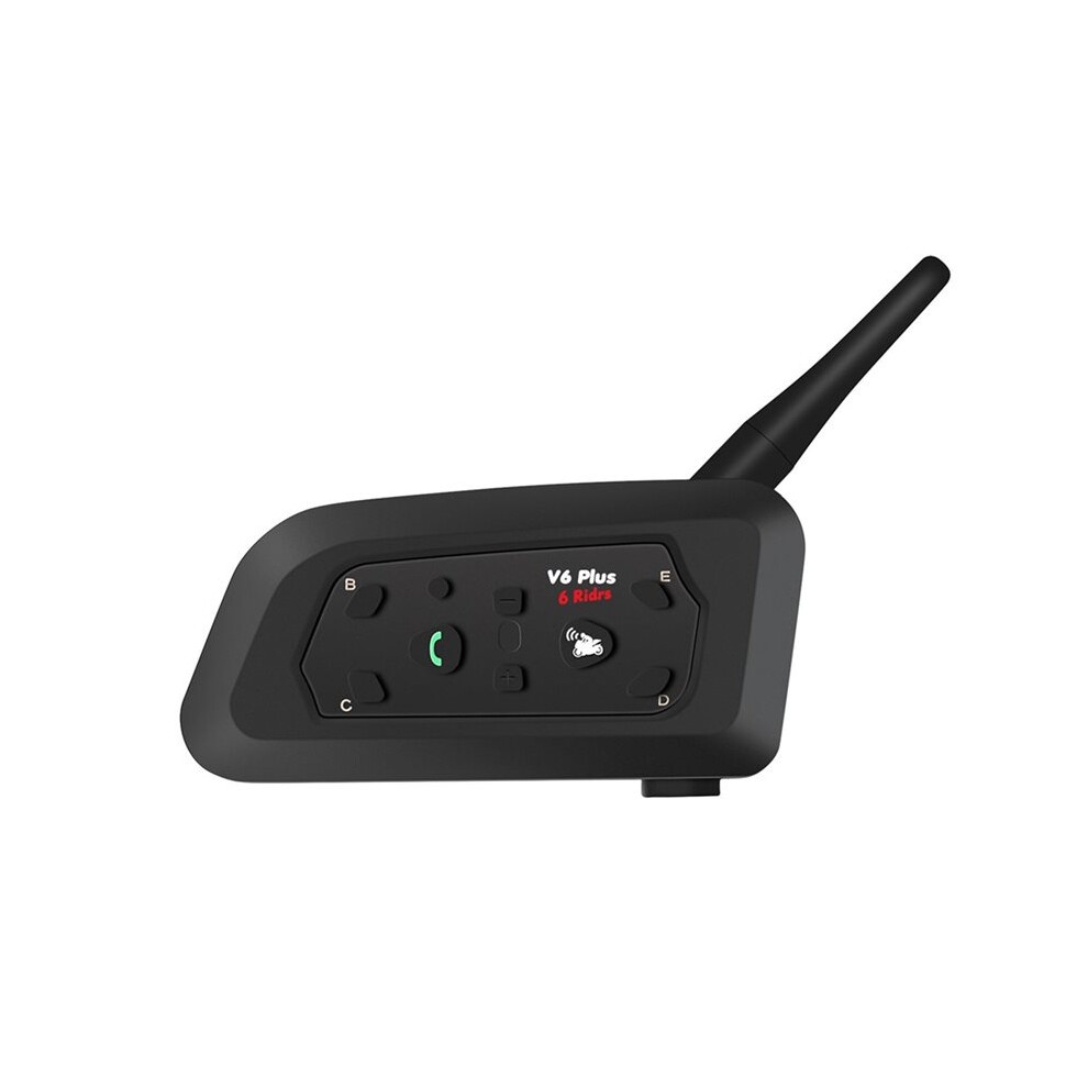 V6 Motorcycle Helmet Headset With 1500M Bt Interphone Communicator For 6 Riders Waterproof 6033260805744