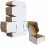 Caixas de envio de papelão ondulado branco, 10x10x5 cm (4x4x2 polegadas), conjunto de 25 unidades 1