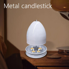Tea Light Candle Heater Metal Black 25.5x17.5 cm