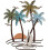 Tropical Palm Tree Metal Wall Art – Coastal Decor 1