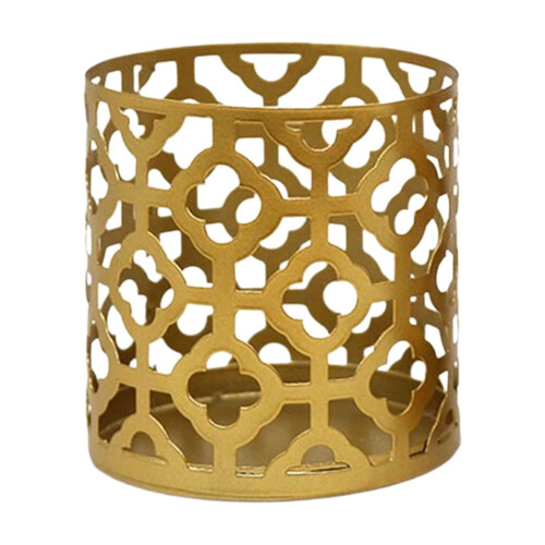 Gold Iron Geometric Candlestick 1 Pack