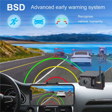 Kabellose Solar-Rückfahrkamera für Wohnwagen, Pferdeanhänger und Anhängerkupplung mit WLAN-App für Android- und IOS-Mobiltelefone