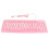 Clavier filaire USB ultra-fin rose dessin animé 1