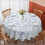 Toalha de mesa redonda com estampa floral 60x60 polegadas 1