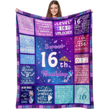 Sweet-16-Geburtstagsdecke 60x50 Zoll