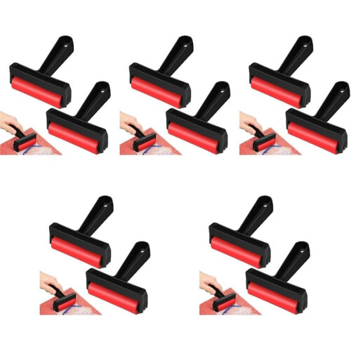 10 Pcs Soft Rubber Roller Rubber Brayer Roller for Printmaking Rubber Brayer Rubber Roller Ink Stamping Roller Rubber