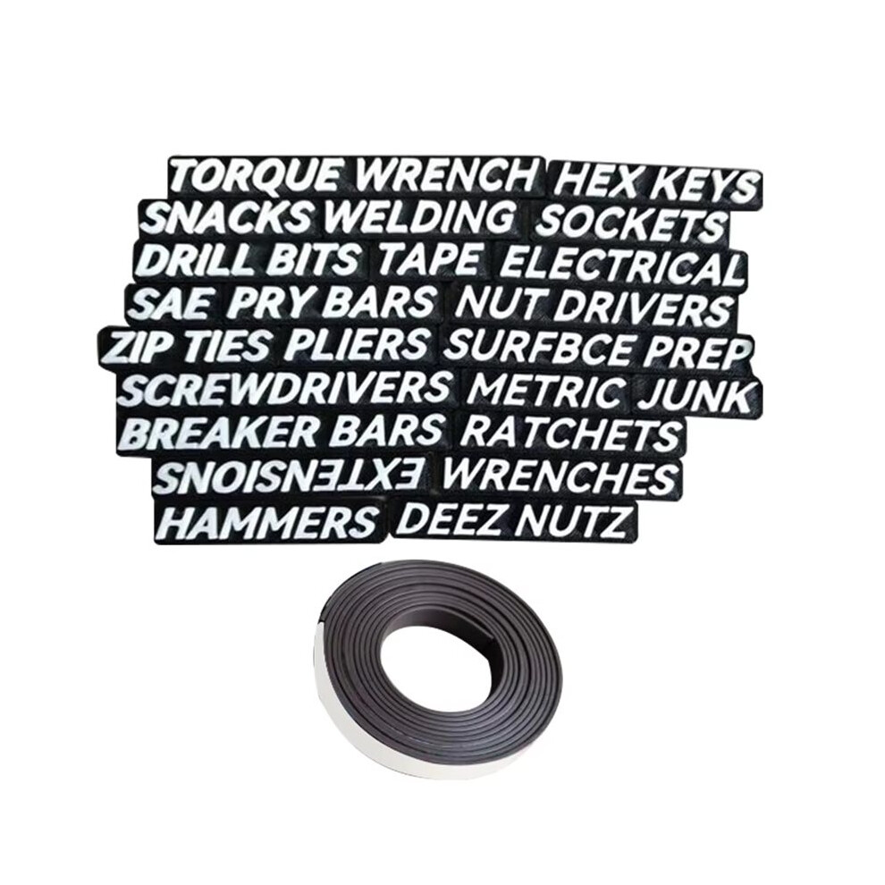 23 Pcs Magnetic Toolbox Drawer Tags Bold Easy-To-Read 3D Magnetic Tool Box Organizer Labels Toolboxwidget Stickers D 4711791512264