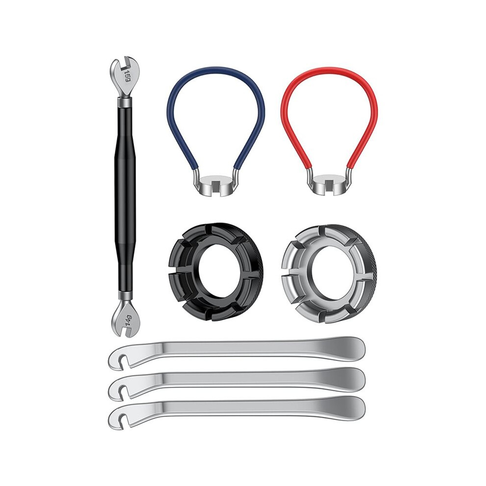 Bike Spoke Wrench Set With Tire Levers, 8-Piece Professional Bicycle Repair Tool Kit For Rim Truing 4713642565801