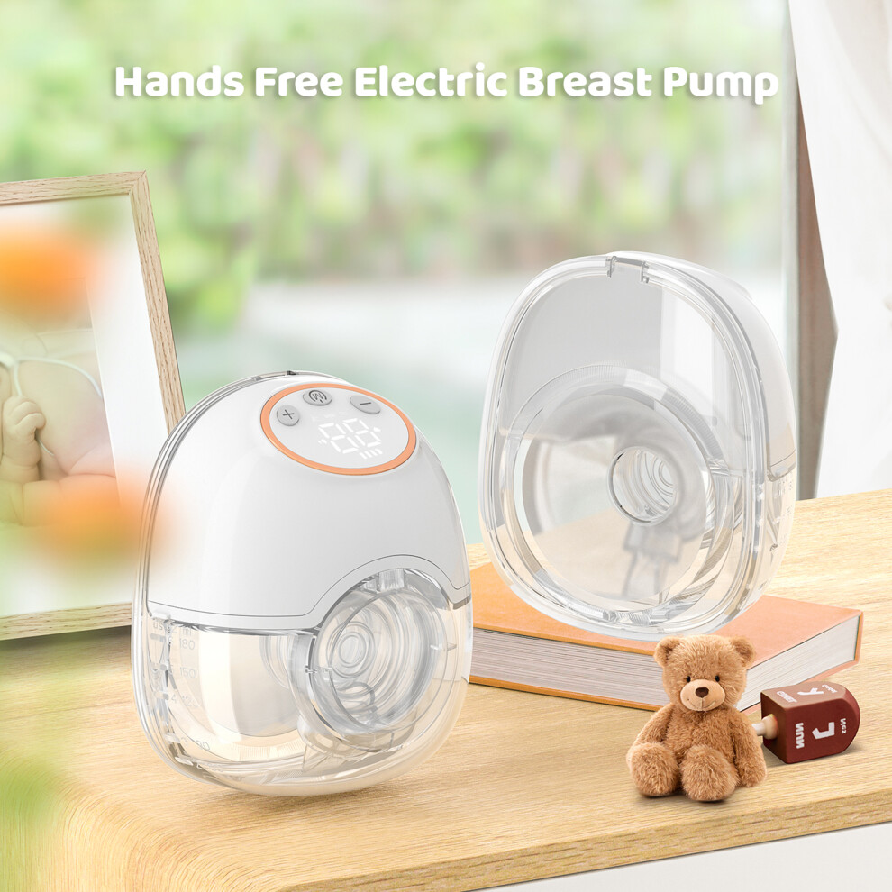 Wearable Electric Breast Pump, 180ml, 4 Modes, 12 Suction Levels, Low Noise