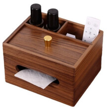 Wooden Desk Stationery Sorting Storage Box Wood Tissue Box Household Living Room Coffee Table Remote Control Storage Box