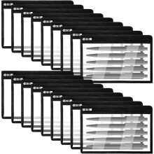 18 Durchsichtige Reißverschlusstaschen, Federmäppchen, Wasserdichte PVC-Kosmetiktaschen, Umschläge, Ordner, Aufbewahrungstaschen