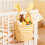 Yellow Easter Bunny Basket with Rabbit Ears – Canvas Gift 3