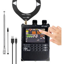 DP-666 TEF6686 Full Band Radio, 2.8inch Touch-Screen Digital AM FM/LW/MW/SW RDS, 5000mAh Battery, Firmware Upgrade