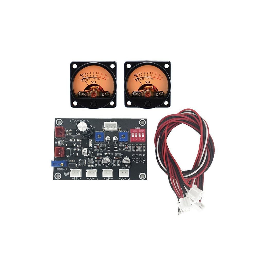 Vu Meter Driver Board Backlight Db Amplifier Chassis Adjust Vu Meter Driver Panel Ac 12V-18V With 2Pcs Vu Meter 4713739731164