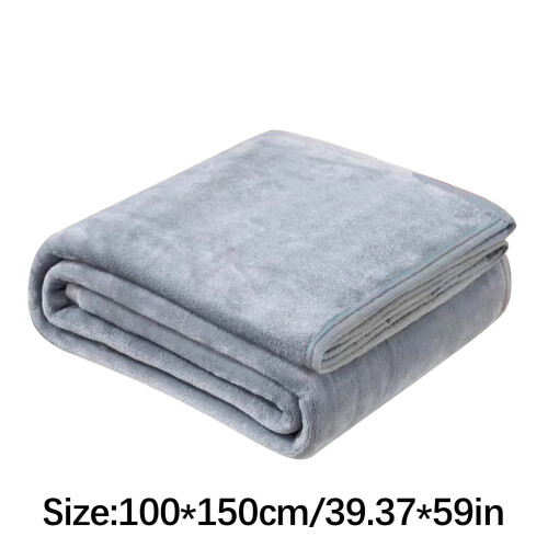 Flannel Throw Blanket Gray 100x150cm 2