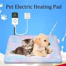 Waterproof Pet Heating Pad Electric Blanket Dog Cat Winter Warmer Pad Adjustable Temperature with Digital Display (EU),B