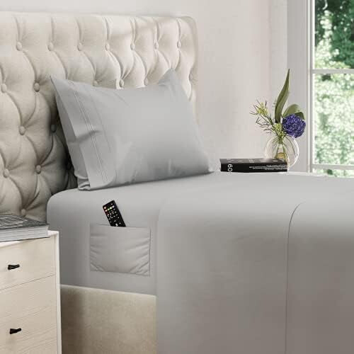 King Sheets Set 6-Piece Extra Deep Pocket Microfiber