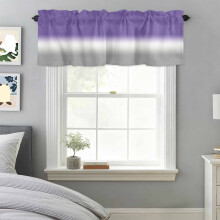 Purple-Grey Ombre Rod Pocket Valance 42x18in