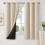 Blackout Thermal Curtains with Grommets, White, 2 Panels, 1