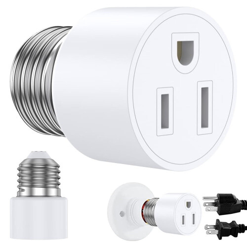 Adapter til lysfatning med 3 ben, E26/E27