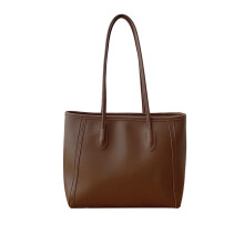 Leather Tote Bag for Women – Brown, 37x27cm