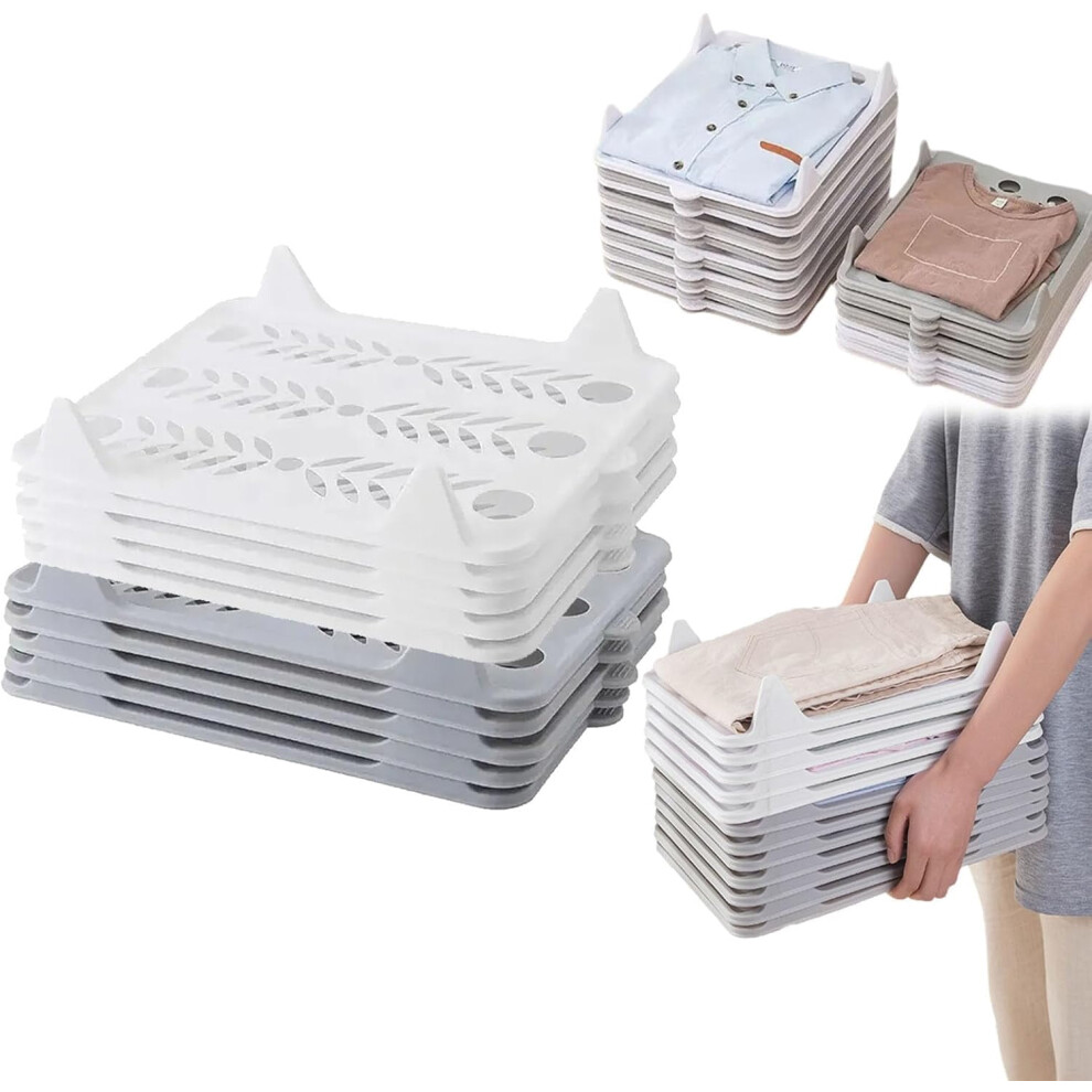 Stackable Closet Organizer For Shirts Jeans T-Shirts White 9377112003238