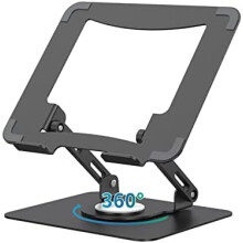 Soporte metálico giratorio de 360 para portátiles de 10 a 15,6 pulgadas.