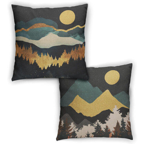 Fețe de pernă Mountain 22x22in, set de 2, bumbac-in