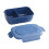 2-Compartment Silicone Bento Box – Microwave Safe, Blue 1