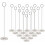 12" Steel Table Number Holders – 16 Pack, Matte Silver 1