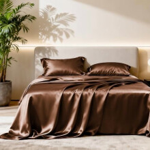 Queen Satin Sheet Set 4-Piece Deep Pocket