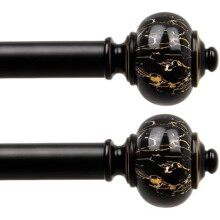 Tacar Slat Cuirtíní Teileascópacha Dubha 1 Orlach – 32-58 orlach