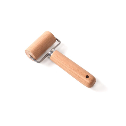 Wooden Dough Roller – Beechwood, Single Wheel, Handheld