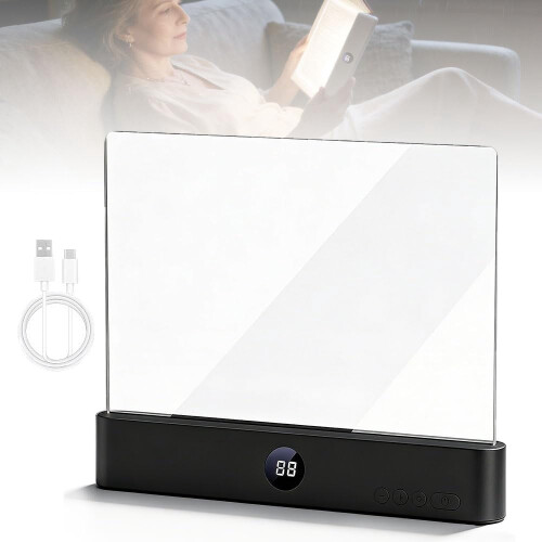 2026 Flat LED Reading Light – Rechargeable Bookmark Lamp,