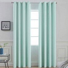 Blackout Curtains 52x84 in Aqua Triple-Weave Polyester