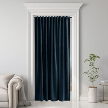 Navy Velvet Blackout Curtains 52" x 84", 2 Panels
