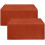 2 Pack Rust Fitted Square Tablecloths, 34" x 34" x 30" 1