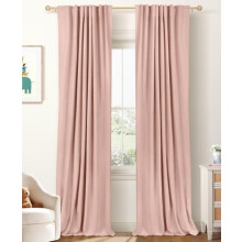 Linen Blackout Curtains 50 x 84 in, 2 Panels