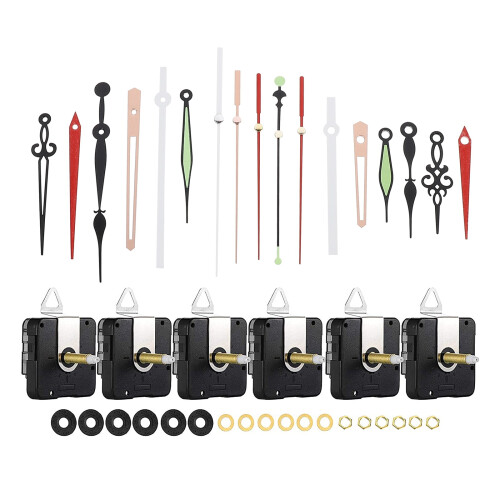OUNONA High-Torque Quartz Clock Movement Kit (6 Sets)